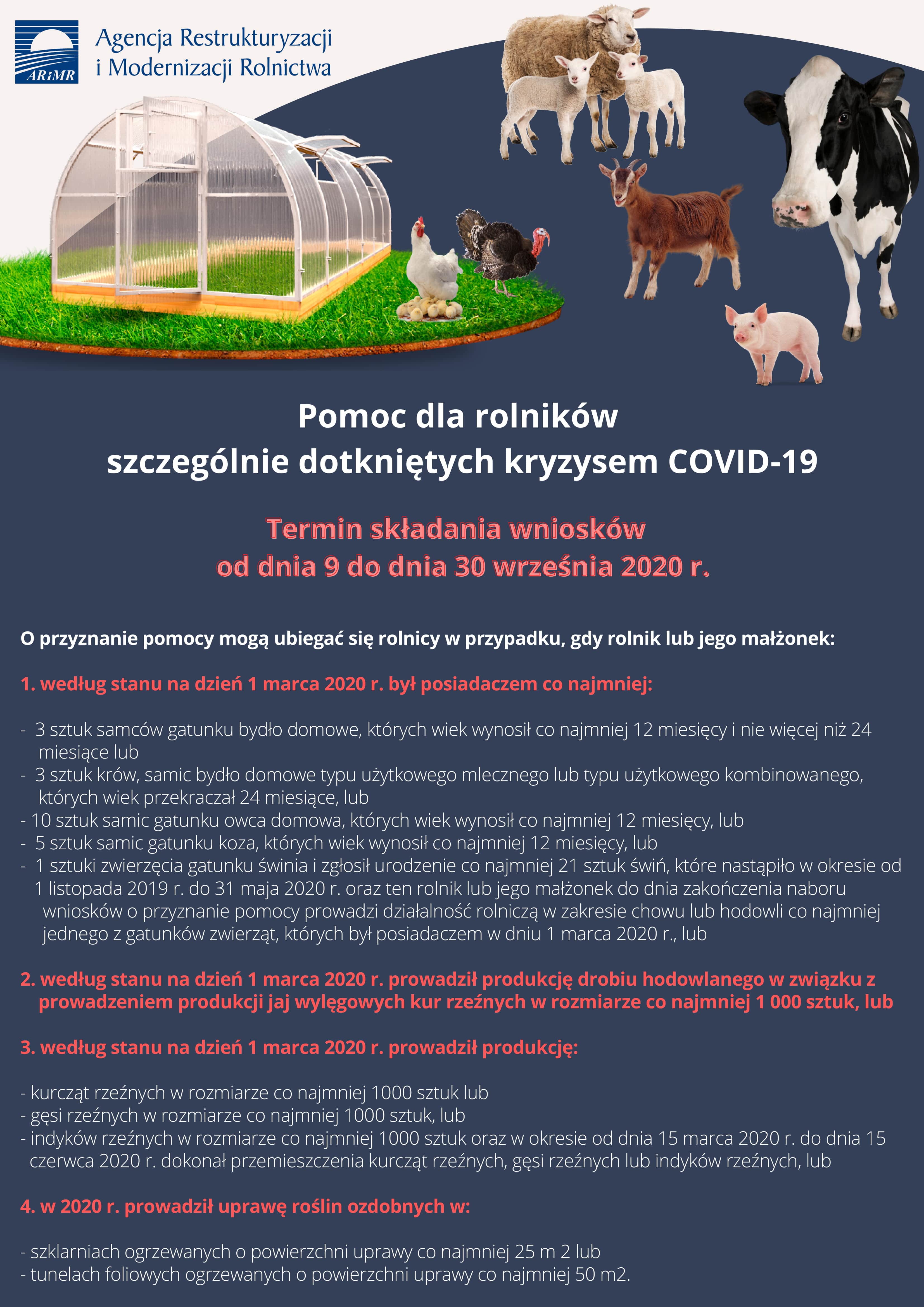 Pomoc dla rolników szczególnie dotkniętych kryzysem COVID 19 1 min